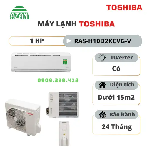 Máy lạnh Toshiba Inverter 1 HP RAS-H10D2KCVG-V