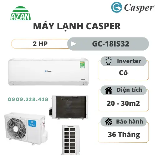 Máy lạnh Casper Inverter 2 HP GC-18IS32
