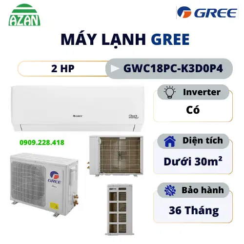 Máy lạnh Gree Inverter 2 HP GWC18PC-K3D0P4