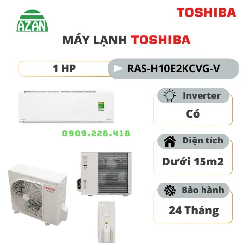 Máy lạnh Toshiba Inverter 1 HP RAS-H10E2KCVG-V