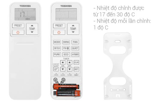Remote Máy lạnh Toshiba Inverter 1 HP RAS-H10E2KCVG-V