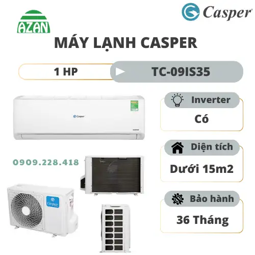Máy lạnh Casper Inverter 1 HP TC-09IS35