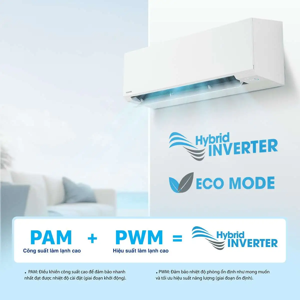 Máy lạnh Toshiba Inverter 1 HP RAS-H10E2KCVG