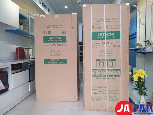 Tủ lạnh Hitachi R-WXC74N (X) hút chân không - 735L Đen gương 2021 - 2