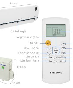 Thông số kĩ thuật máy lạnh Samsung Inverter 1 HP AR09TYHQASINSV