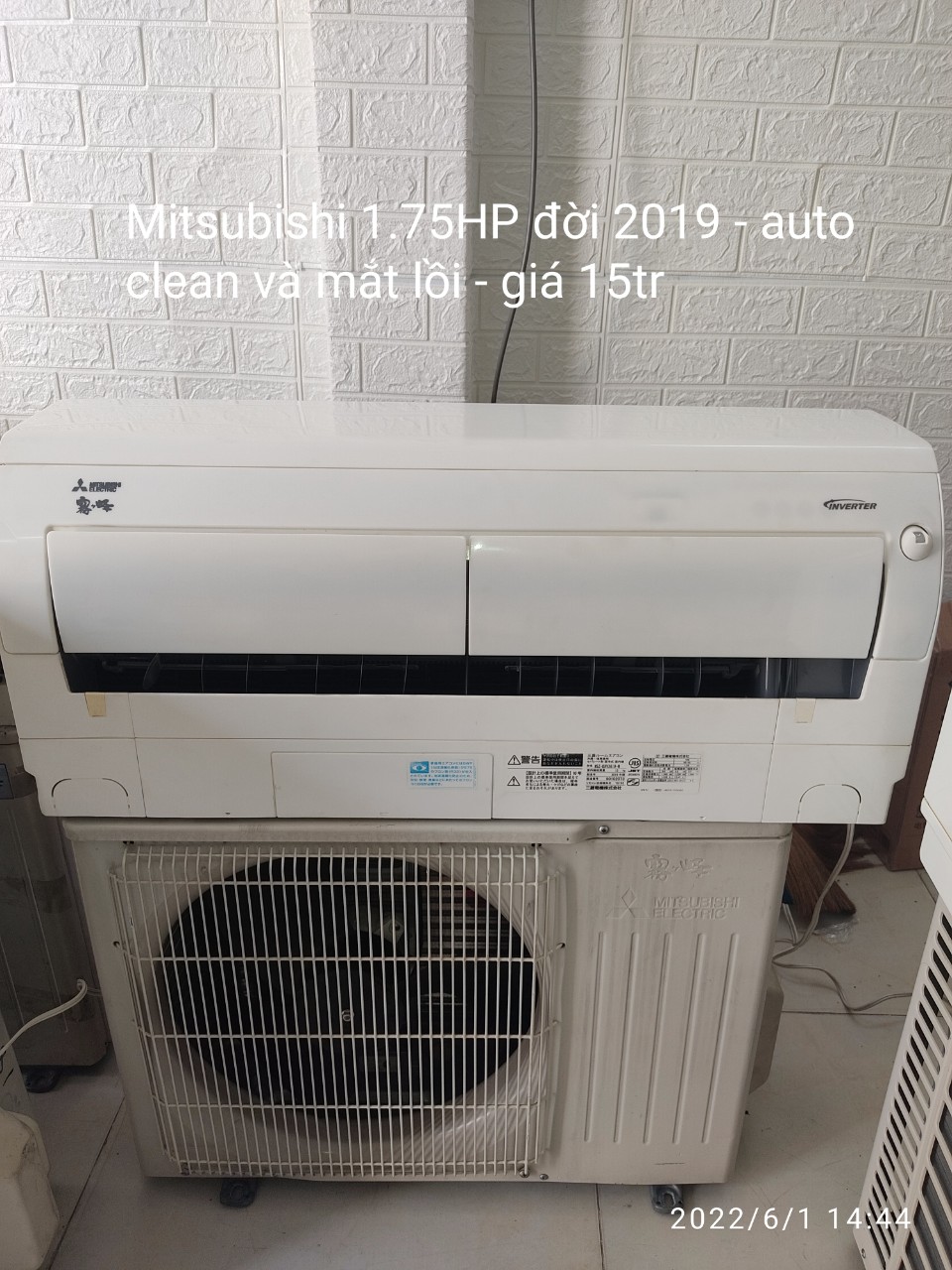 Máy lạnh nội địa Nhật Mitsubishi Inverter 1.75HP MSZ-BXV3619-W (năm 2019)