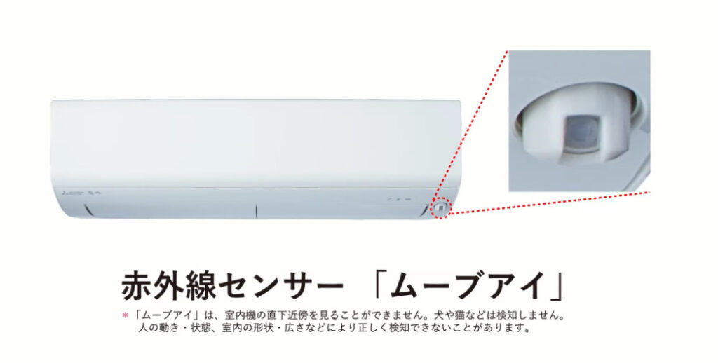 Move eye trên máy lạnh Mitsubishi