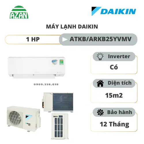 Máy lạnh Daikin Inverter 1 HP FTKB25YVMV (ATKB25YVMV)