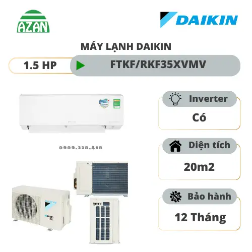 Máy lạnh Daikin Inverter 1.5 HP FTKF35XVMV