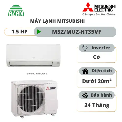 Máy lạnh Mitsubishi Electric Inverter 1.5 HP MSZ-HT35VF