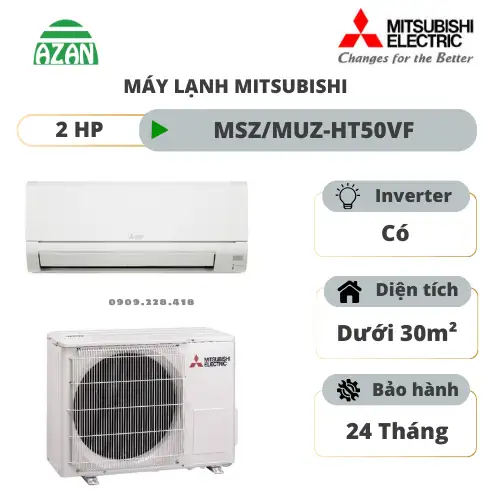 Máy lạnh Mitsubishi Electric Inverter 2 HP MSZ-HT50VF