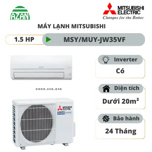 Máy lạnh Mitsubishi Electric Inverter 1.5 HP MSY-JW35VF