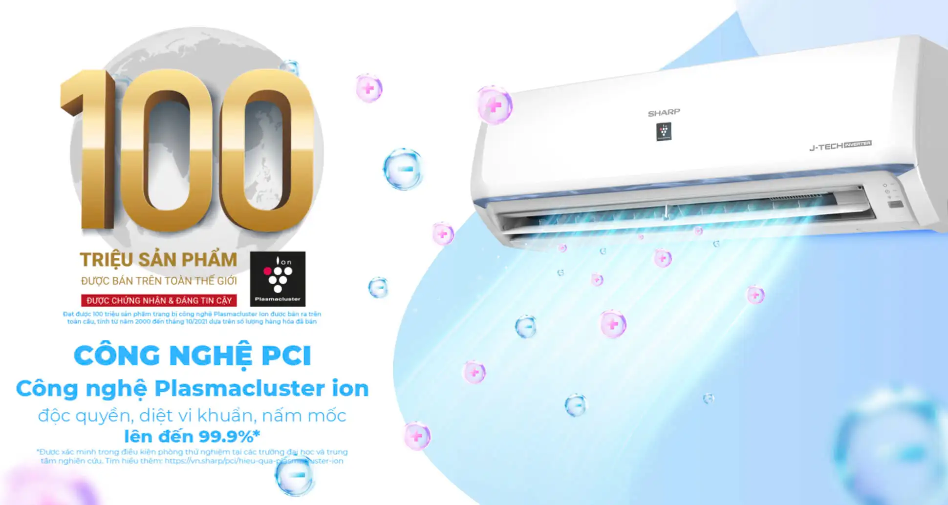 Máy lạnh Sharp Inverter 1 HP AH-XP10BSW