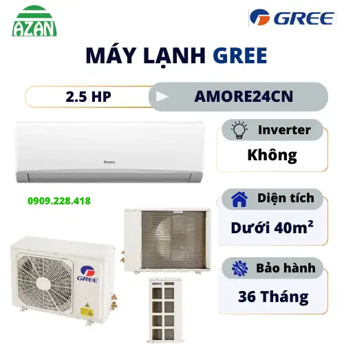 Máy lạnh Gree 2.5 HP AMORE24CN
