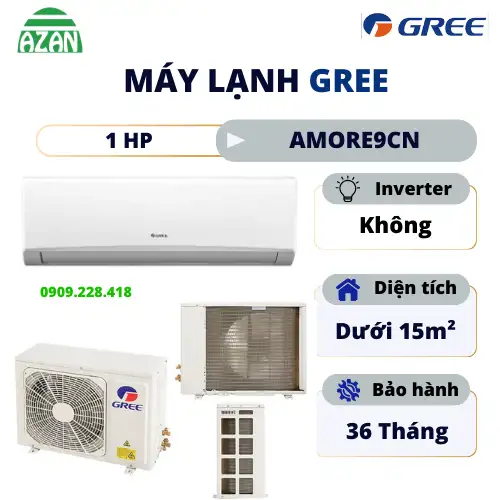 Máy lạnh Gree 1 HP AMORE9CN