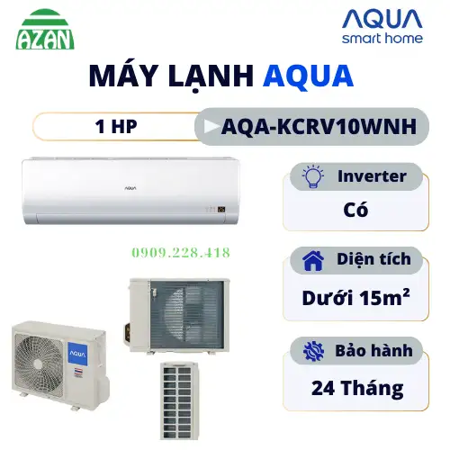 Máy lạnh AQUA Inverter 1 HP AQA-KCRV10WNH