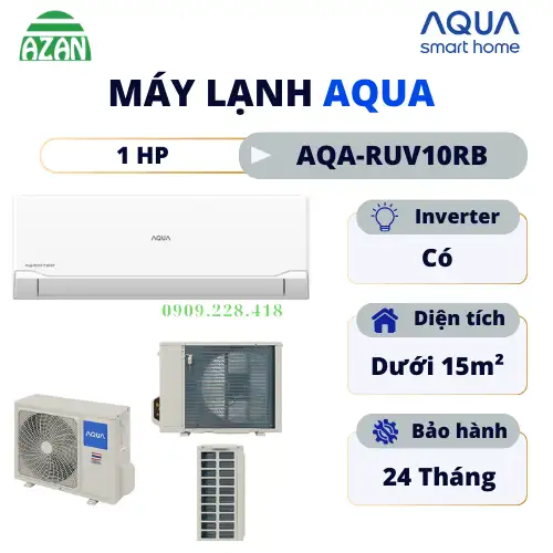 Máy lạnh AQUA Inverter 1 HP AQA-RUV10RB