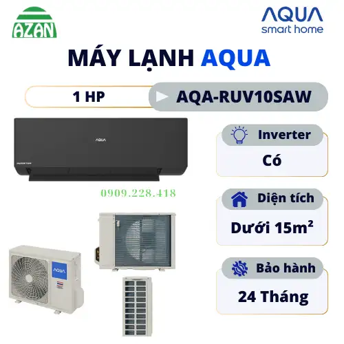 Máy lạnh AQUA Inverter 1 HP AQA-RUV10SAW