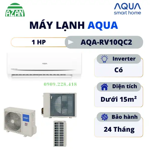 Máy lạnh AQUA Inverter 1 HP AQA-RV10QC2