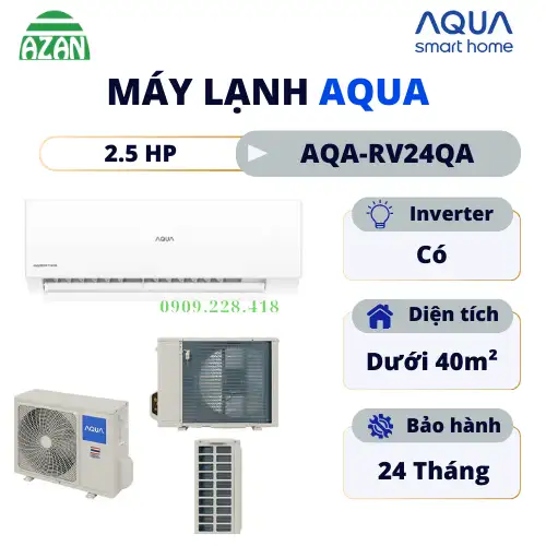 Máy lạnh AQUA Inverter 2.5 HP AQA-RV24QA