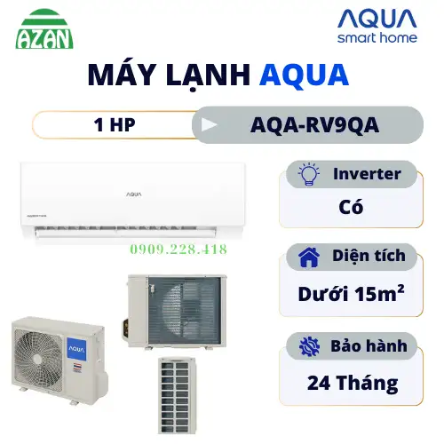 Máy lạnh AQUA Inverter 1 HP AQA-RV9QA