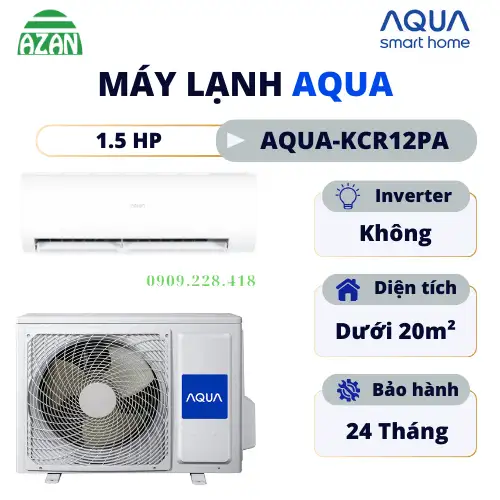 Máy lạnh AQUA 1.5 HP AQA-KCR12PA