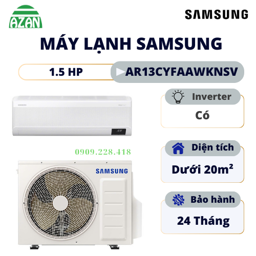 Máy lạnh Samsung Inverter 1.5HP AR13CYFAAWKNSV