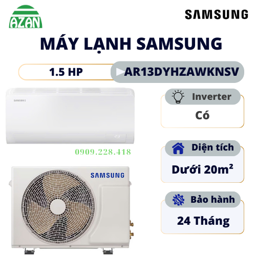 Máy lạnh Samsung Inverter 1.5HP AR13DYHZAWKNSV