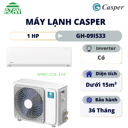 Máy lạnh Casper Inverter 1 HP GH-09IS33