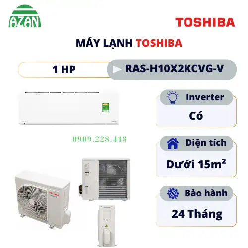 Máy lạnh Toshiba Inverter 1 HP RAS-H10X2KCVG-V