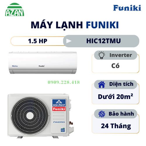 Máy lạnh Funiki Inverter 1.5 HP HIC12TMU