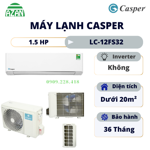 Máy lạnh Casper 1.5 HP LC-12FS32