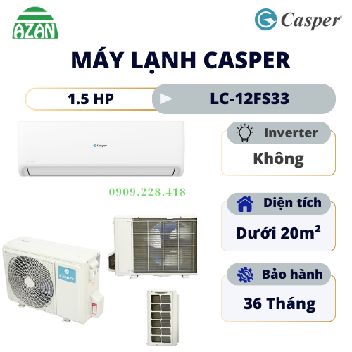 Máy lạnh Casper 1.5 HP LC-12FS33