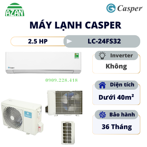 Máy lạnh Casper 2.5 HP LC-24FS32