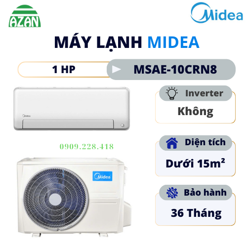 Máy lạnh Midea 1 HP MSAE-10CRN8