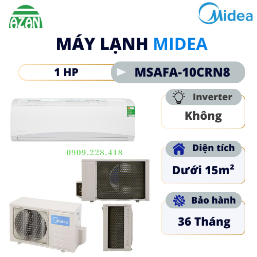 Máy lạnh Midea 1 HP MSAFA-10CRN8
