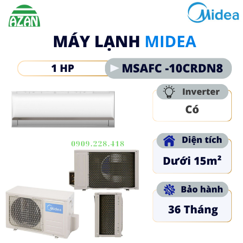Máy lạnh Midea Inverter 1 HP MSAFC-10CRDN8