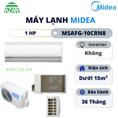Máy lạnh Midea 1 HP MSAFG-10CRN8