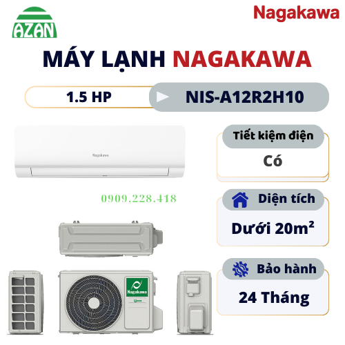Máy lạnh Nagakawa Inverter 1.5 HP NIS-A12R2H10