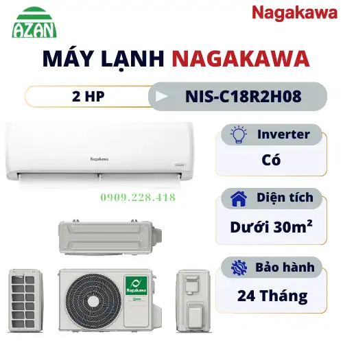 Máy lạnh Nagakawa Inverter 2 HP NIS-C18R2H08