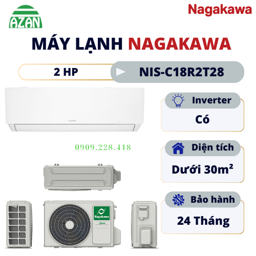 Máy lạnh Nagakawa Inverter 2 HP NIS-C18R2T28