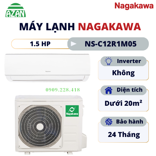 Máy lạnh Nagakawa 1.5 HP NS-C12R1M05