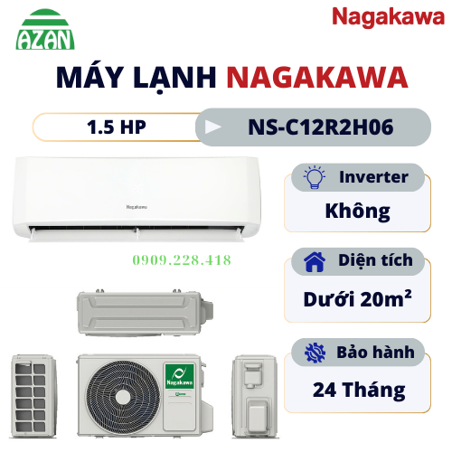 Máy lạnh Nagakawa 1.5 HP NS-C12R2H06