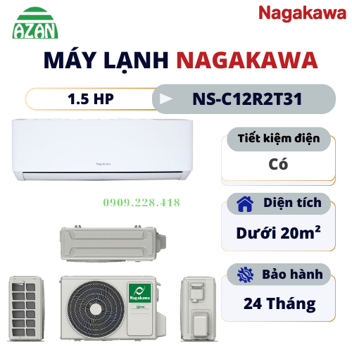 Máy lạnh Nagakawa 1.5 HP NS-C12R2T31