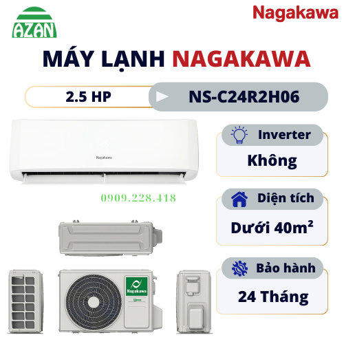 Máy lạnh Nagakawa 2.5 HP NS-C24R2H06