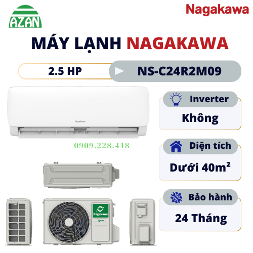 Máy lạnh Nagakawa 2.5 HP NS-C24R2M09