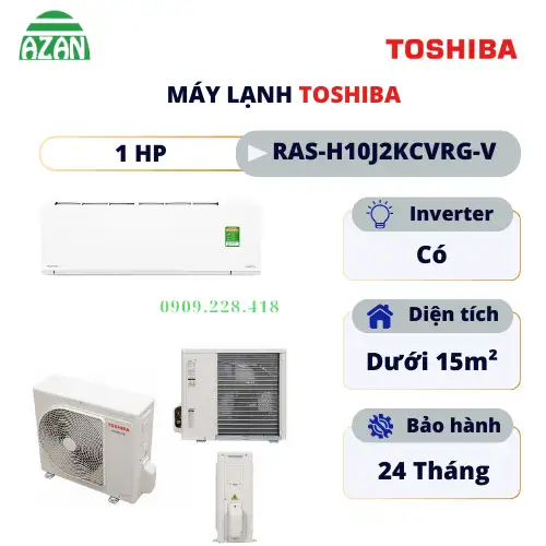 Máy lạnh Toshiba Inverter 1 HP RAS-H10J2KCVRG-V