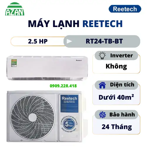 Máy lạnh Reetech 2.5 HP RT24-TB-BT