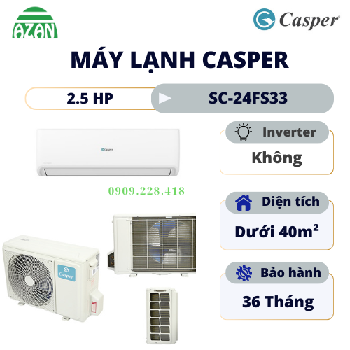 Máy lạnh Casper 2.5 HP SC-24FS33