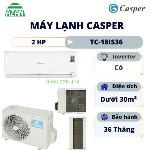 Máy lạnh Casper Inverter 2 HP TC-18IS36
